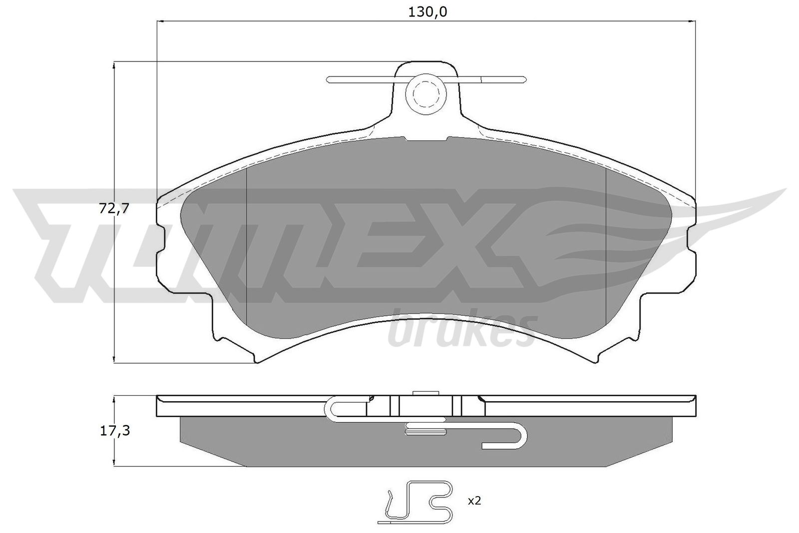 Sada brzdových platničiek kotúčovej brzdy TOMEX Brakes